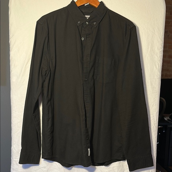 Express Black Casual Button Down Shirt - Picture 1 of 3